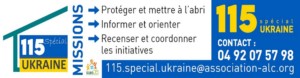 Bandeau d'information du 115 spécial Ukraine